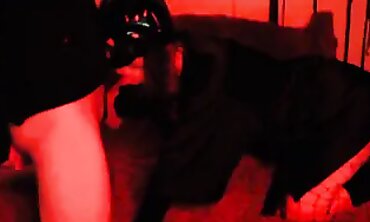 Mature Catwoman Eva Latex In Red Rubber Bondage Blowjob