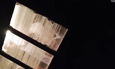 Blonde Amateur Voyeur Caught Through Window