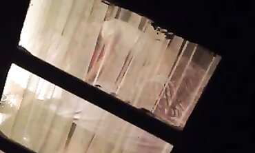 Blonde Amateur Voyeur Caught Through Window