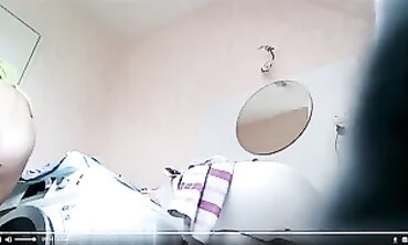 QueenBreast's Big Booty Bounce - Bathroom Striptease & MILF Pole Dance