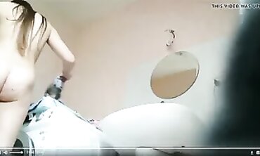 QueenBreast's Big Booty Bounce - Bathroom Striptease & MILF Pole Dance