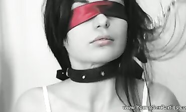Blindfolded Amateur Roxy Sky DP Threesome