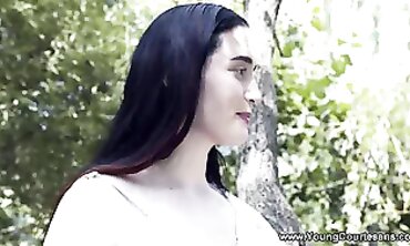 barely legal Brunette Courtesan Gets Boinked