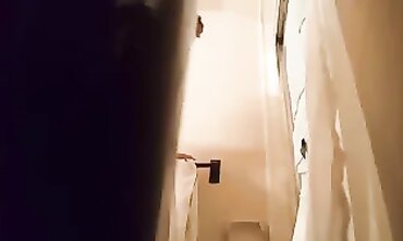 Shaggy Blonde Girlfriend Takes A Shower