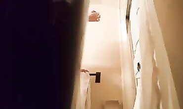 Shaggy Blonde Girlfriend Takes A Shower