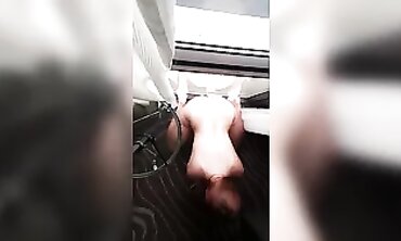 Redhead MILF Gets Fucked in Front of Motel Window