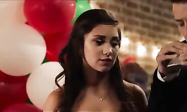 Brunette College Babe Prom Night