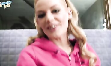 Petite Blonde LouLou Gives POV Handjob and Cumshot