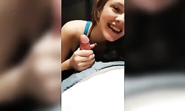 Blonde Amateur Gives a Handjob