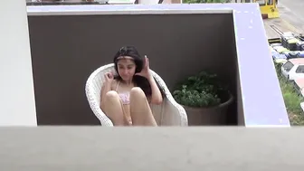Caught Spying on My Stepdaughter Masturbating on the Balcony
