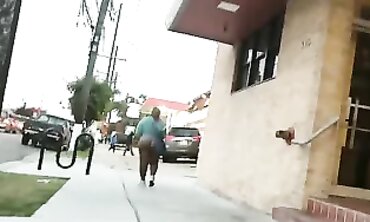 Sneak Shots of Ebony Thick Ass in Public