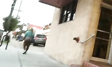 Sneak Shots of Ebony Thick Ass in Public