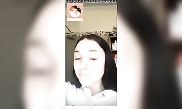 Naughty Elderly Woman Teases on Periscope Live Stream