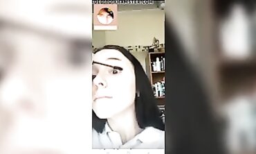 Naughty Elderly Woman Teases on Periscope Live Stream