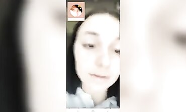 Naughty Elderly Woman Teases on Periscope Live Stream