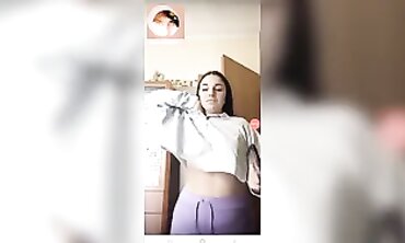 Naughty Elderly Woman Teases on Periscope Live Stream