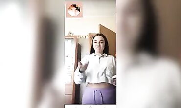 Naughty Elderly Woman Teases on Periscope Live Stream