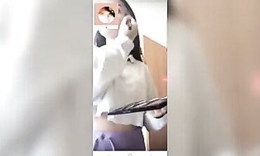 Naughty Elderly Woman Teases on Periscope Live Stream