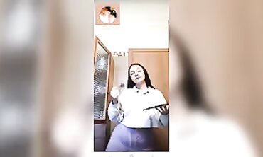 Naughty Elderly Woman Teases on Periscope Live Stream