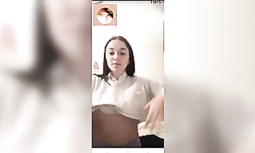 Naughty Elderly Woman Teases on Periscope Live Stream