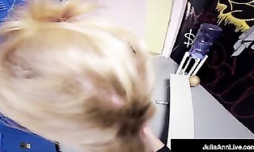 Julia Ann POV: Rough Blowjob And Handjob In The Gym