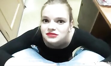 Amateur Secretary POV Blowjob And Cum Swallowing In The Office