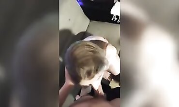 Blonde Amateur Gives a Cumshot Blowjob