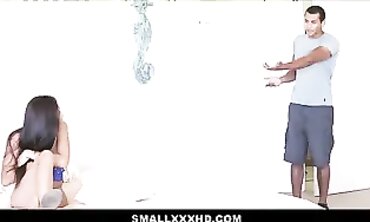 Petite Latina Stepsister Gets Pounded By Stepbrother