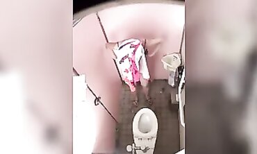 Petite Asian Girl Caught on Spy Cam in Cabin Bathroom