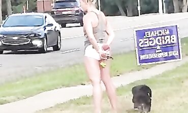 Nice Shows Off Her Adorable Phat Ass in Cutoffs