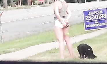 Nice Shows Off Her Adorable Phat Ass in Cutoffs