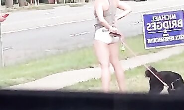 Nice Shows Off Her Adorable Phat Ass in Cutoffs