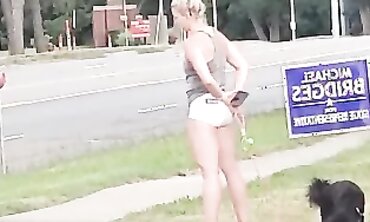 Nice Shows Off Her Adorable Phat Ass in Cutoffs