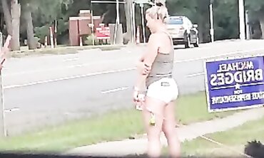 Nice Shows Off Her Adorable Phat Ass in Cutoffs