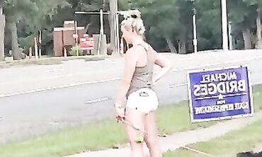Nice Shows Off Her Adorable Phat Ass in Cutoffs
