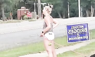 Nice Shows Off Her Adorable Phat Ass in Cutoffs