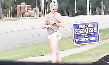 Nice Shows Off Her Adorable Phat Ass in Cutoffs