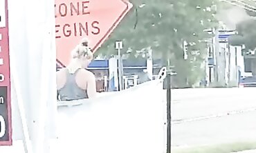 Nice Shows Off Her Adorable Phat Ass in Cutoffs