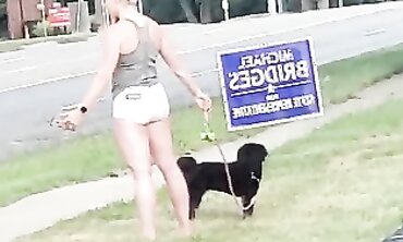 Nice Shows Off Her Adorable Phat Ass in Cutoffs