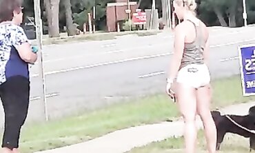 Nice Shows Off Her Adorable Phat Ass in Cutoffs