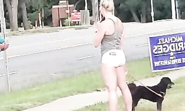 Nice Shows Off Her Adorable Phat Ass in Cutoffs