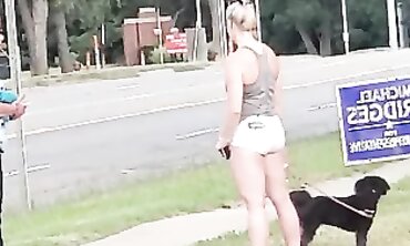 Nice Shows Off Her Adorable Phat Ass in Cutoffs