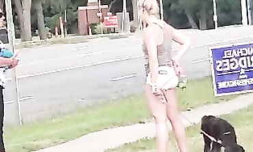 Nice Shows Off Her Adorable Phat Ass in Cutoffs