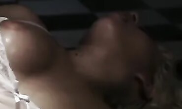 Blonde MILF in Stockings and Lingerie Gets Anal and Blowjob