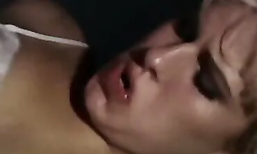 Blonde MILF in Stockings and Lingerie Gets Anal and Blowjob