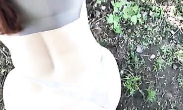 Redhead Amateur Swallows Cum From A Stranger In Public Park