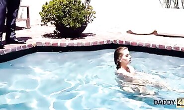 Daddy4K: Rough Outdoor Redhead Caught With Older Man