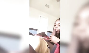 Ebony Teen Beauty Takes A Mature BBC Blowjob