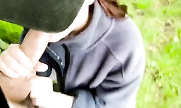 POV Outdoor Blowjob in the Garden with Redhead Amateur KleoModel