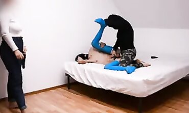 Curious Husband Watches Wife Get Pegged by Sister-in-Law